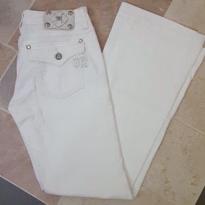 Miss Me White Wide Leg Jeans